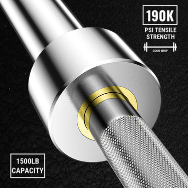 Olympic Barbell: 7 feet Long and Weighs 45lbs muscle peaks