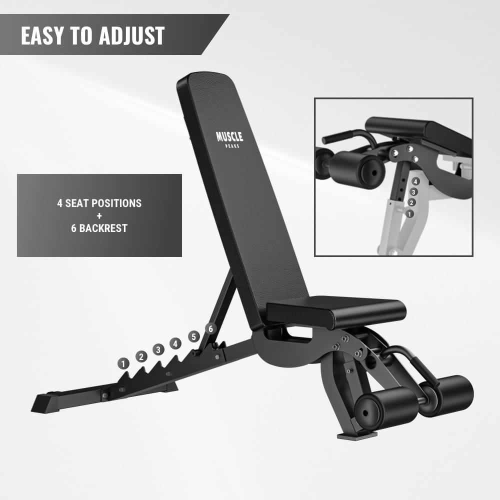 a cool black adjustable weight benches muscle peaks