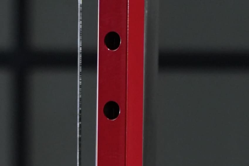 The holes in power rack