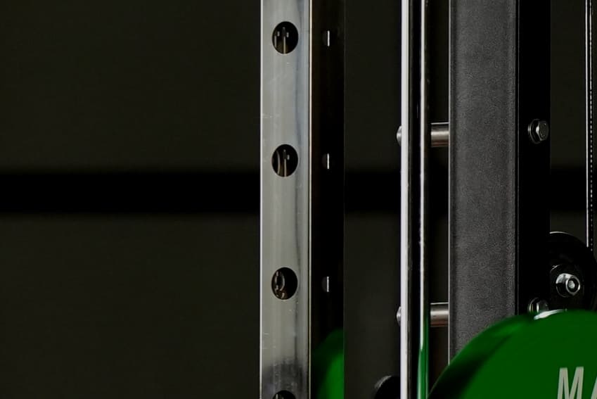 Holes for ropes on smith machine