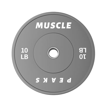 Gym grey barbell disk 10LB muscle peaks