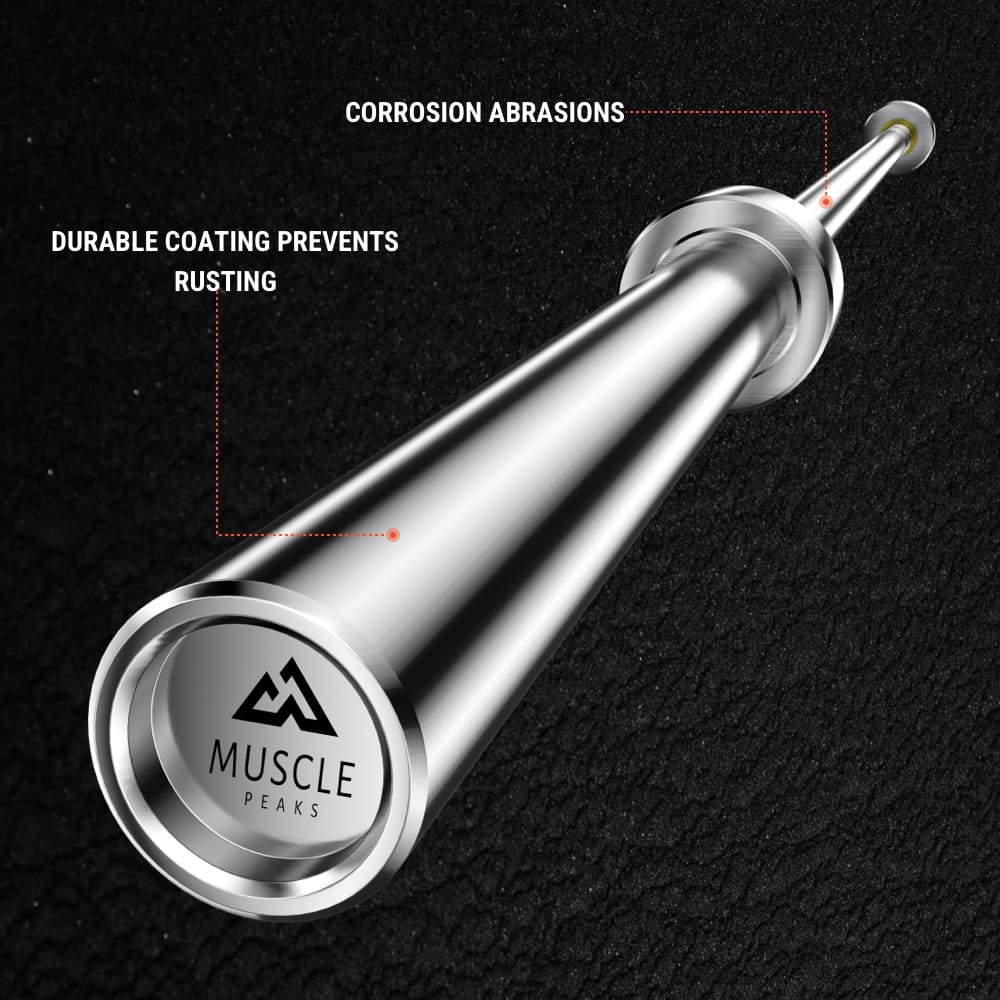 Designed for Heavy Lifting: Supports up to 2000lbs
Olympic Barbell: 7 feet Long and Weighs 45lbs