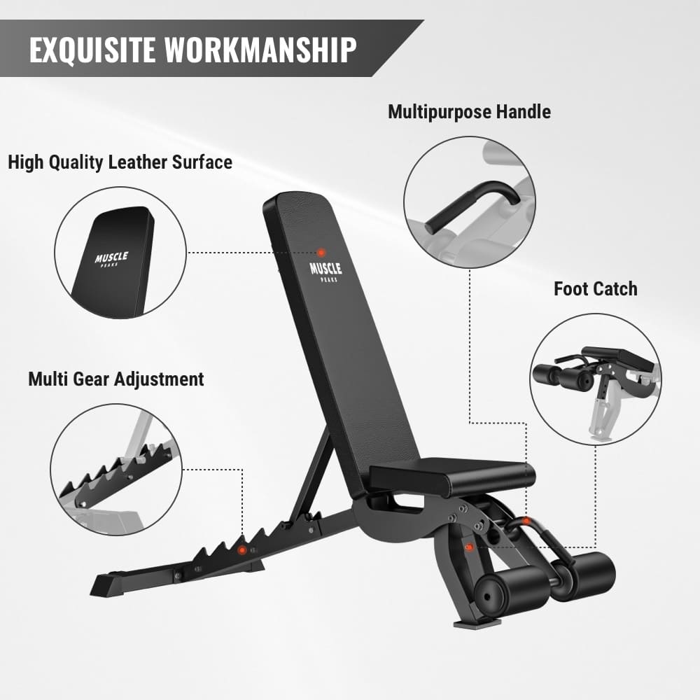 a cool black adjustable weight benches muscle peaks