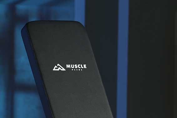 A black weight bench