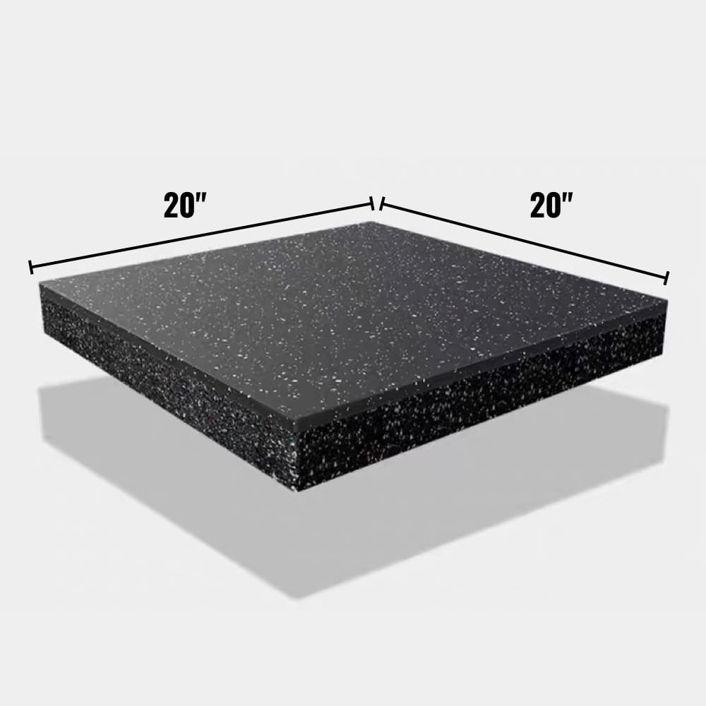 rubber floor’s size is 20*20 inches