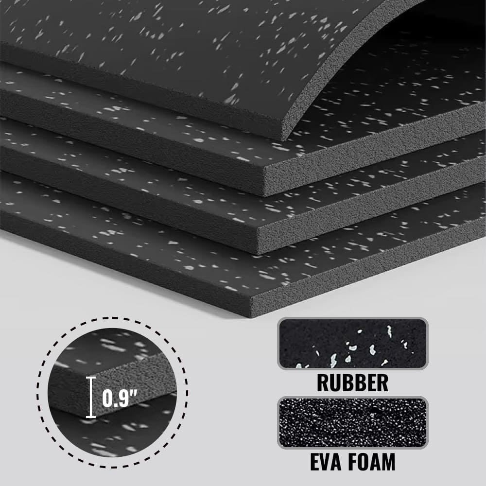 4 eav foam rubber floor for exercise which width is 0.9 inches