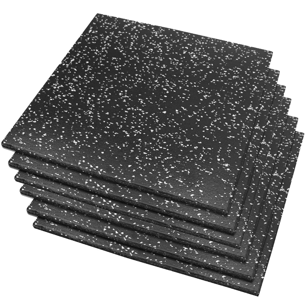 6 black Rubber Mats for Exercise