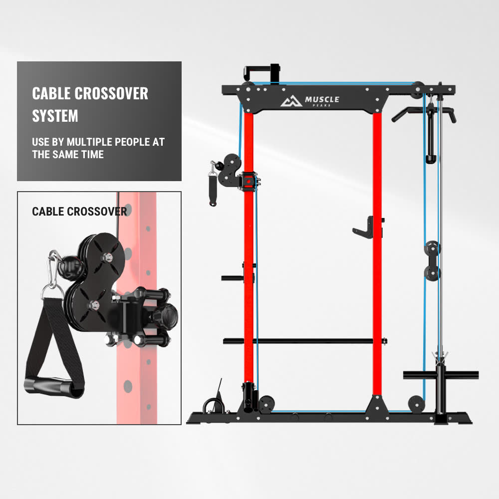 Rhino combines a power rack, cable crossover, pull-up bar, and landmine into one single trainer. You can enjoy significant cost efficiencies that surpass buying each component separately.