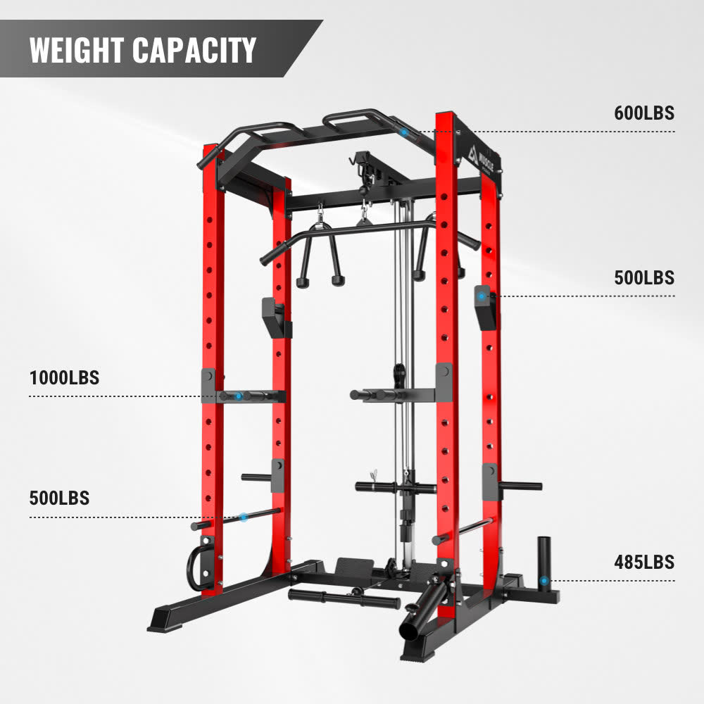 An all in one home gym power rack which can afforsd at most 1000LBS