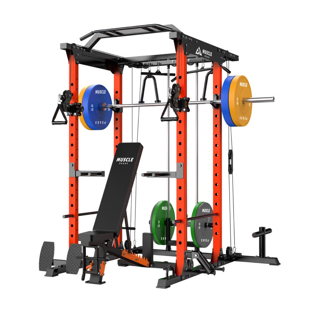 Rhino combines a power rack, cable crossover, pull-up bar, and landmine into one single trainer. You can enjoy significant cost efficiencies that surpass buying each component separately.