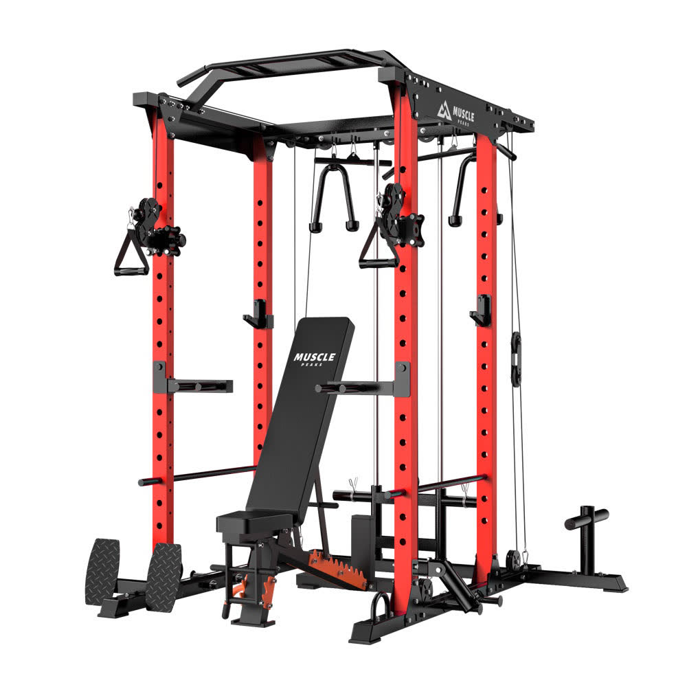 Rhino combines a power rack, cable crossover, pull-up bar, and landmine into one single trainer. You can enjoy significant cost efficiencies that surpass buying each component separately.