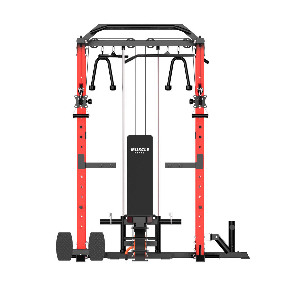 Rhino combines a power rack, cable crossover, pull-up bar, and landmine into one single trainer. You can enjoy significant cost efficiencies that surpass buying each component separately.