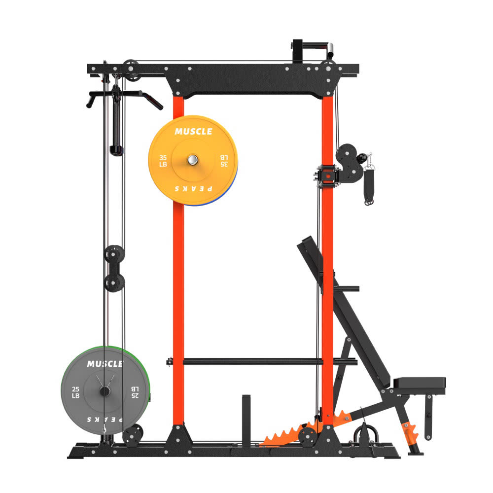 Rhino combines a power rack, cable crossover, pull-up bar, and landmine into one single trainer. You can enjoy significant cost efficiencies that surpass buying each component separately.