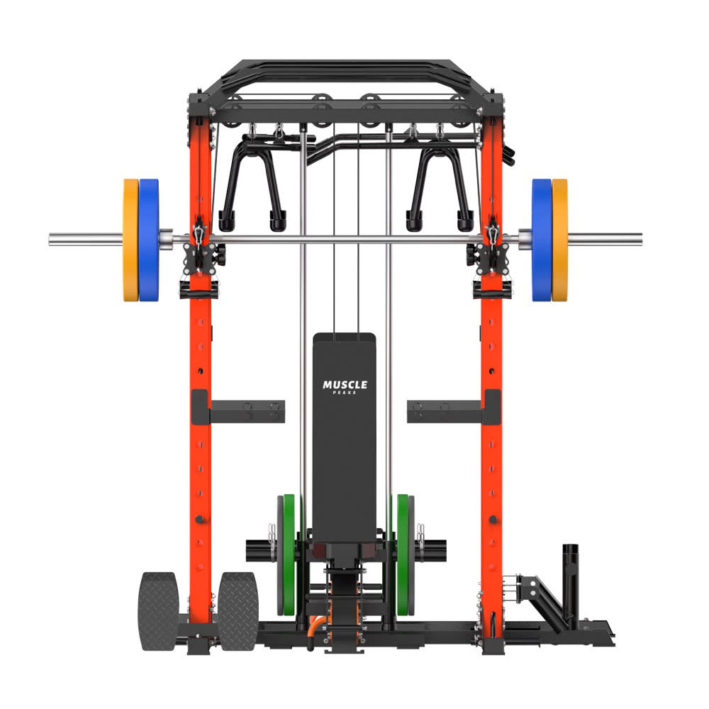 Rhino combines a power rack, cable crossover, pull-up bar, and landmine into one single trainer. You can enjoy significant cost efficiencies that surpass buying each component separately.