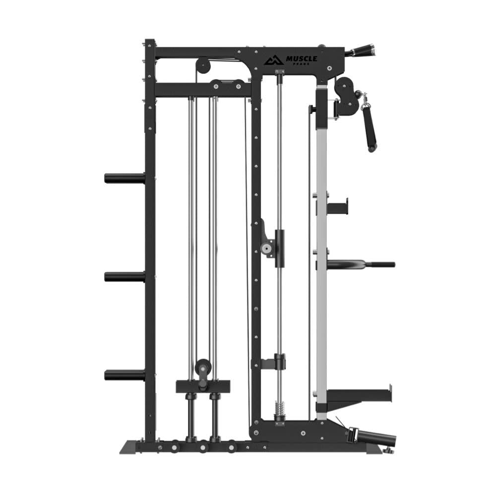 A black smith machine with bench all in one home gym can help you to do more than 90 exercise. muscle peaks