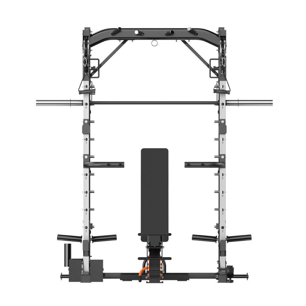 A black smith machine with bench all in one home gym can help you to do more than 90 exercise. muscle peaks