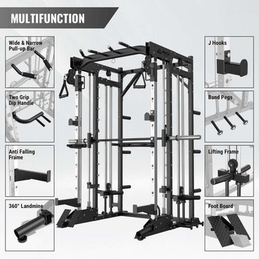 A black smith machine with bench all in one home gym can help you to do more than 90 exercise. muscle peaks