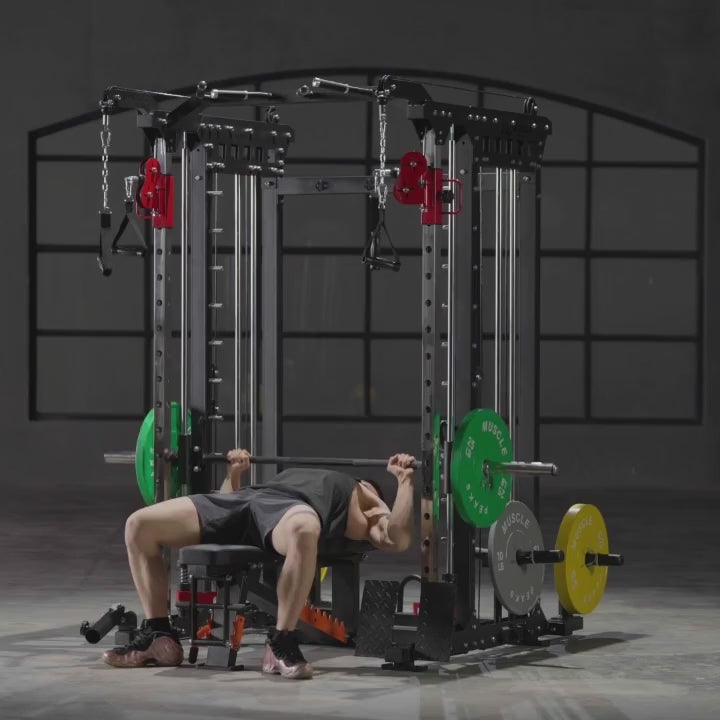 MUSCLE PEAKS ALL-IN-ONE HOME GYM SMITH MACHINE GORILLA